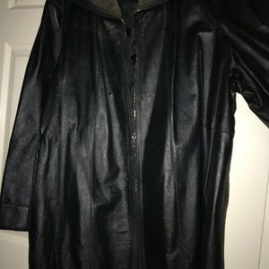 Black leather jacket